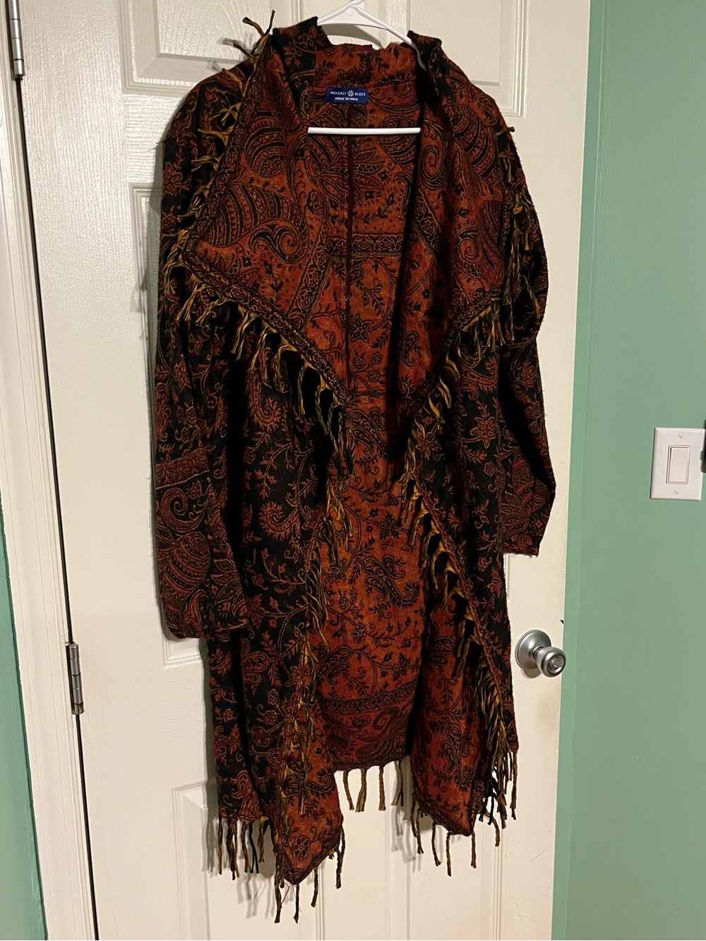 Mexicali Blues Avarana Blanket Hoodie Paisley Orange - OS